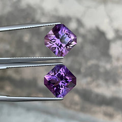 10.05 carats Purple Amethyst Pair