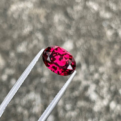 3.70 Carat Pinkish Red Garnet Stone