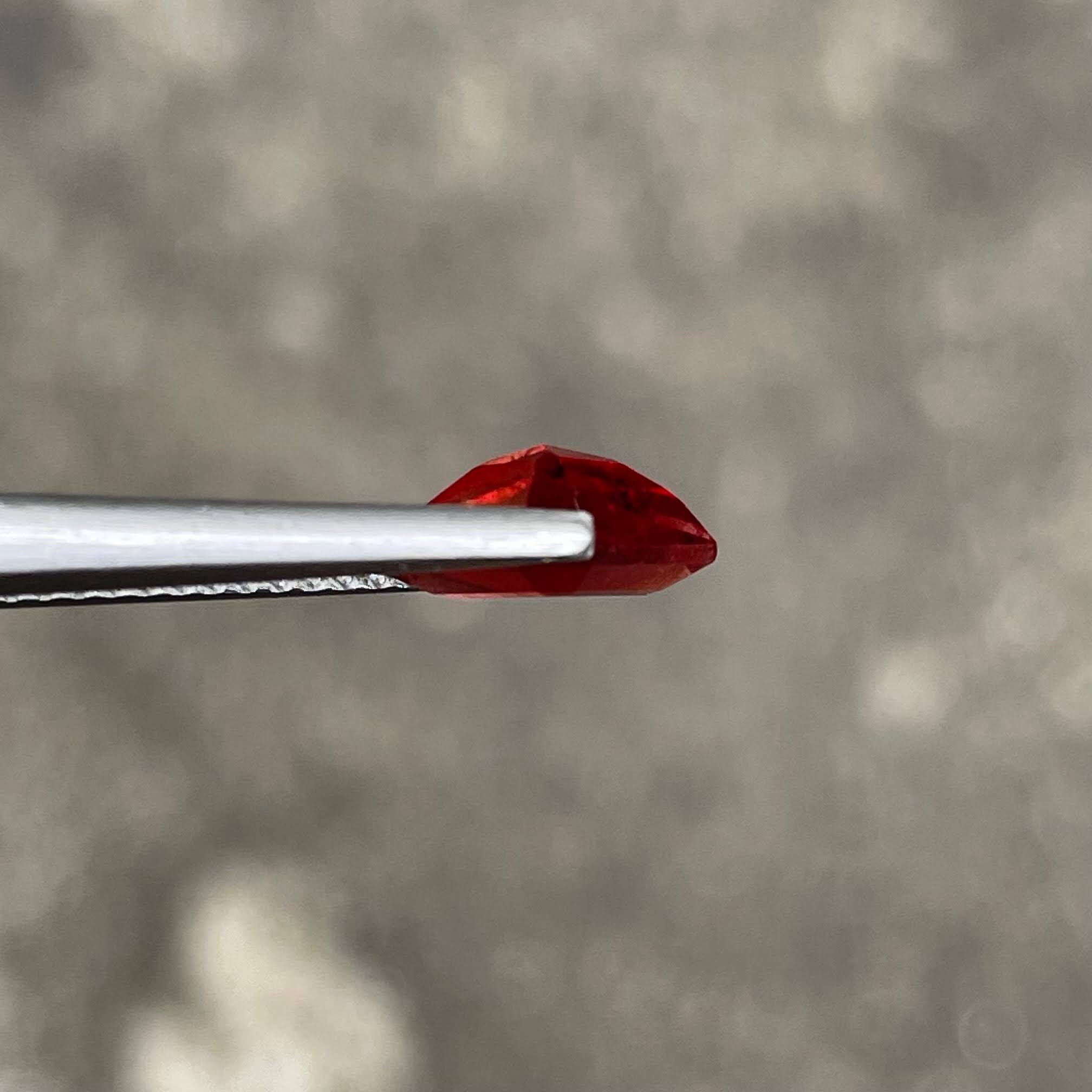 Deep Red Garnet Stone Trilliant Cut