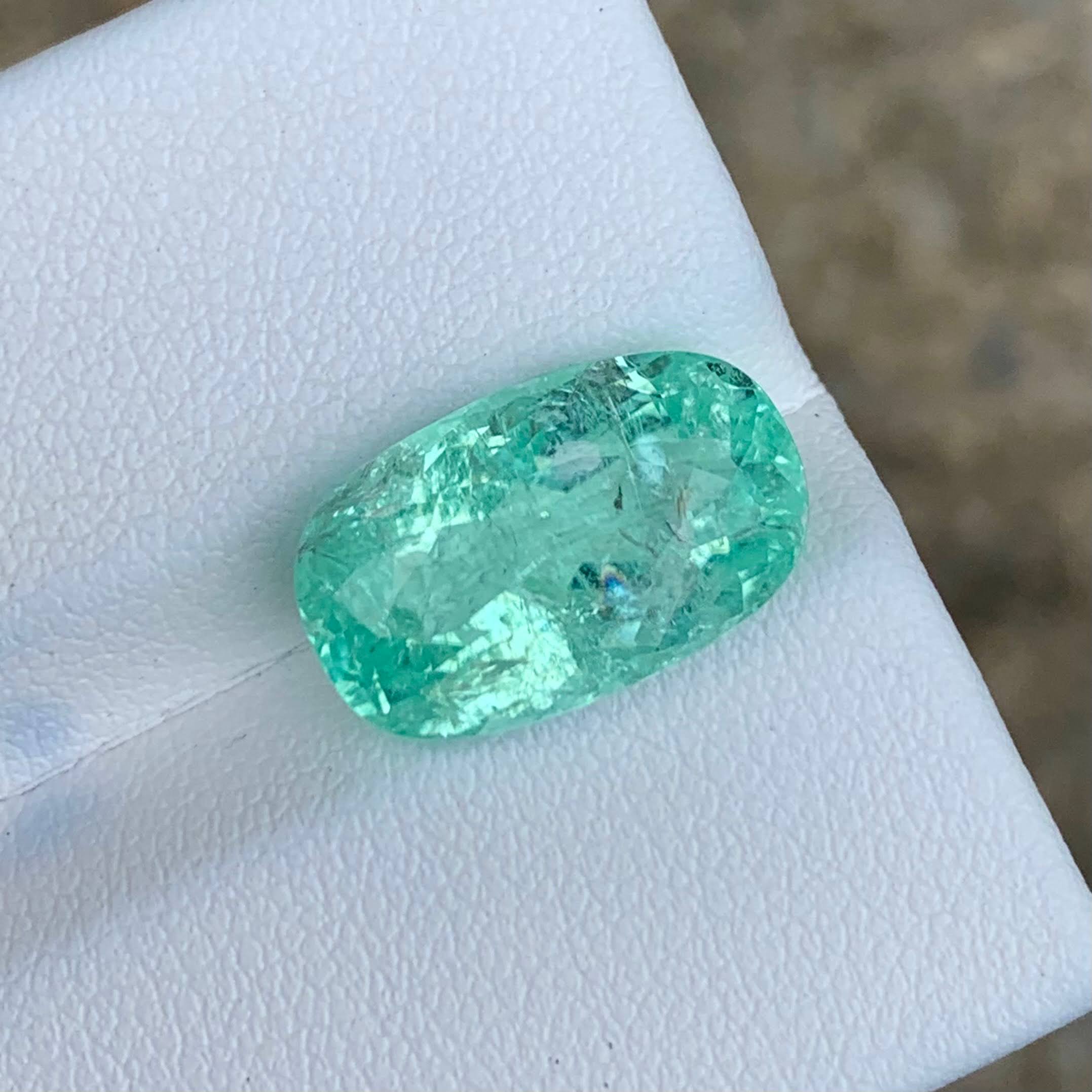 8.89Ct Green Blue Tourmaline Cushion Cut