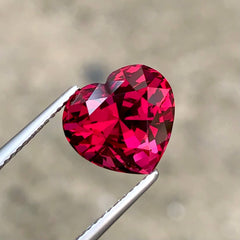 7.38ct Pinkish Red Garnet Heart Shape