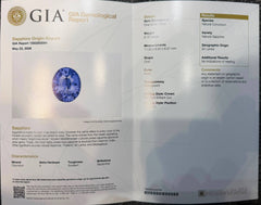 GIA Certified 5.16Ct Violet Blue Sapphire