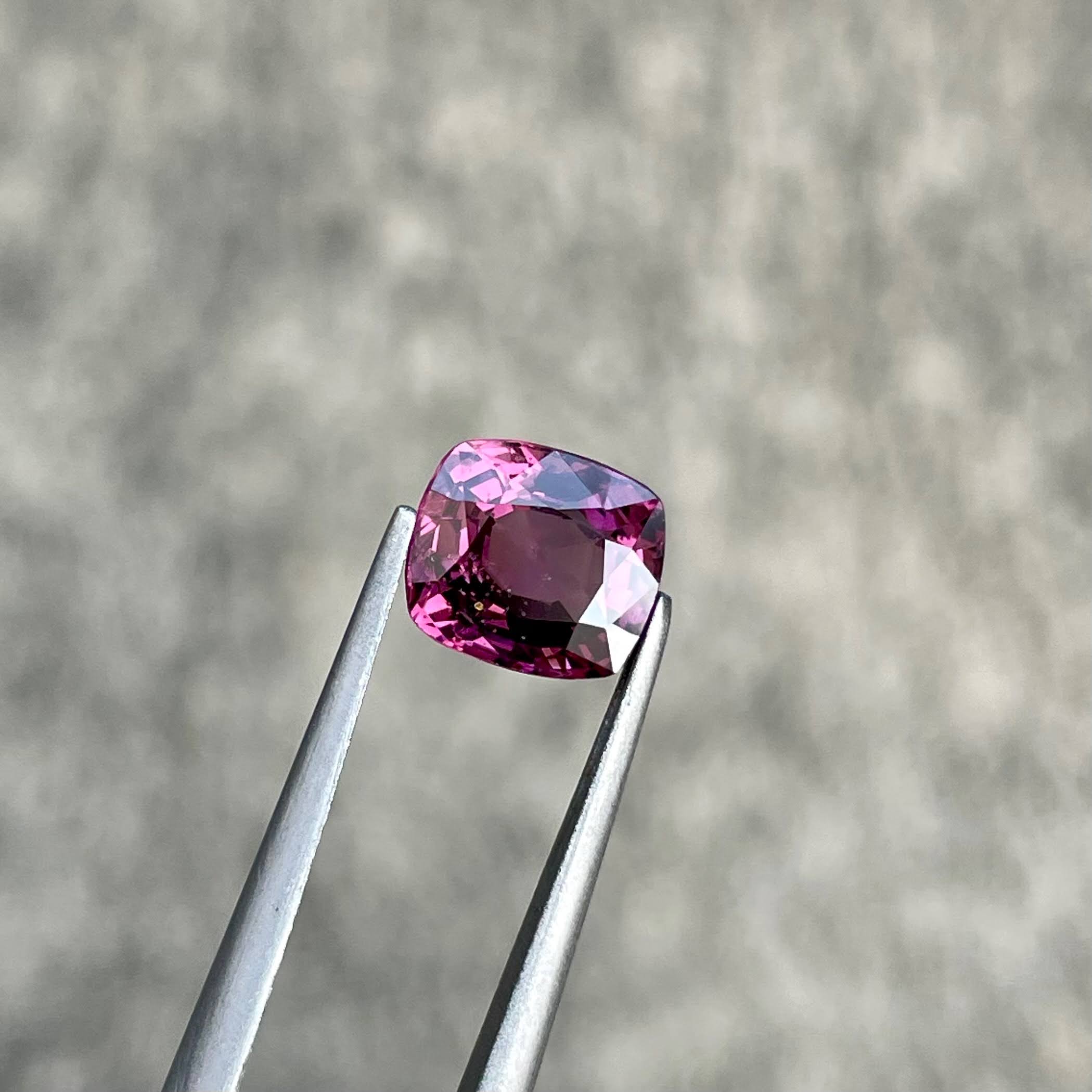 1.61 Carat Purple Spinel Cushion Cut