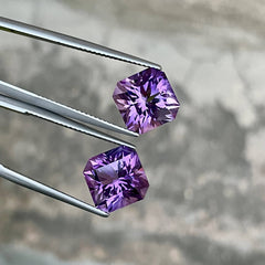 10.05 carats Purple Amethyst Pair