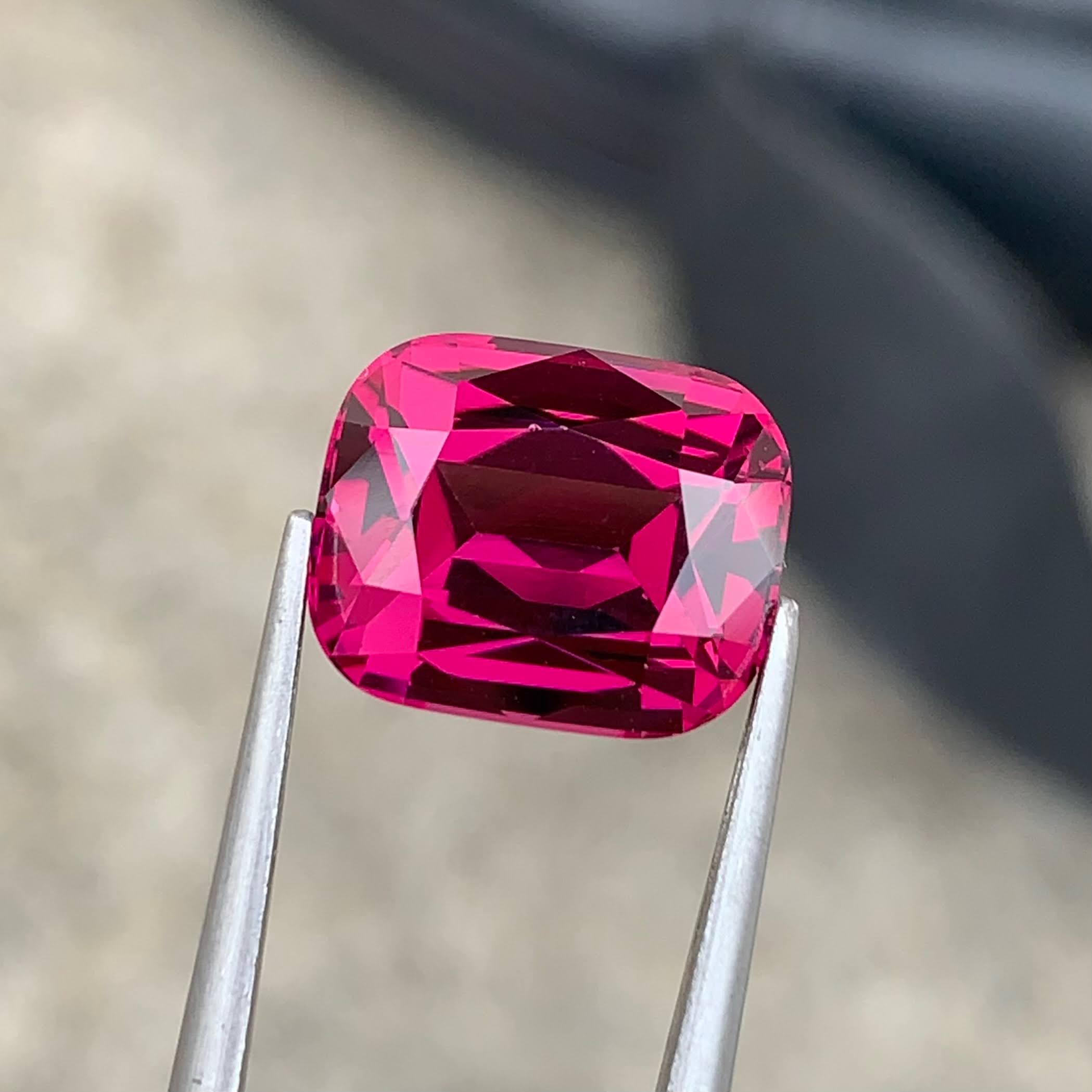 6.18Ct Bright Rose Pink Garnet