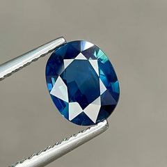 1.71 Ct Teal Sapphire Oval Cut