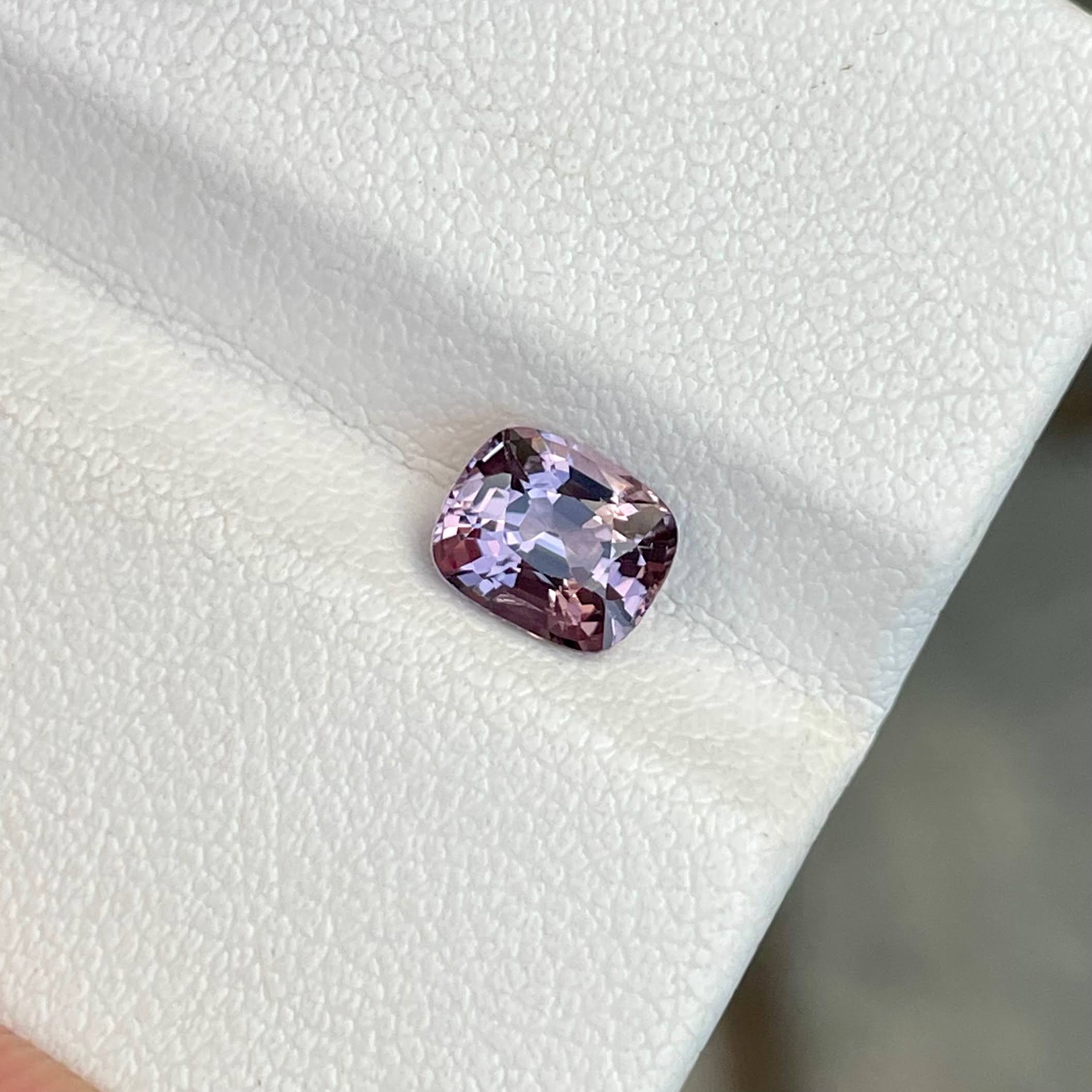 1.15 carats Grayish Purple Burmese Spinel Stone Cushion Cut Natural Gemstone