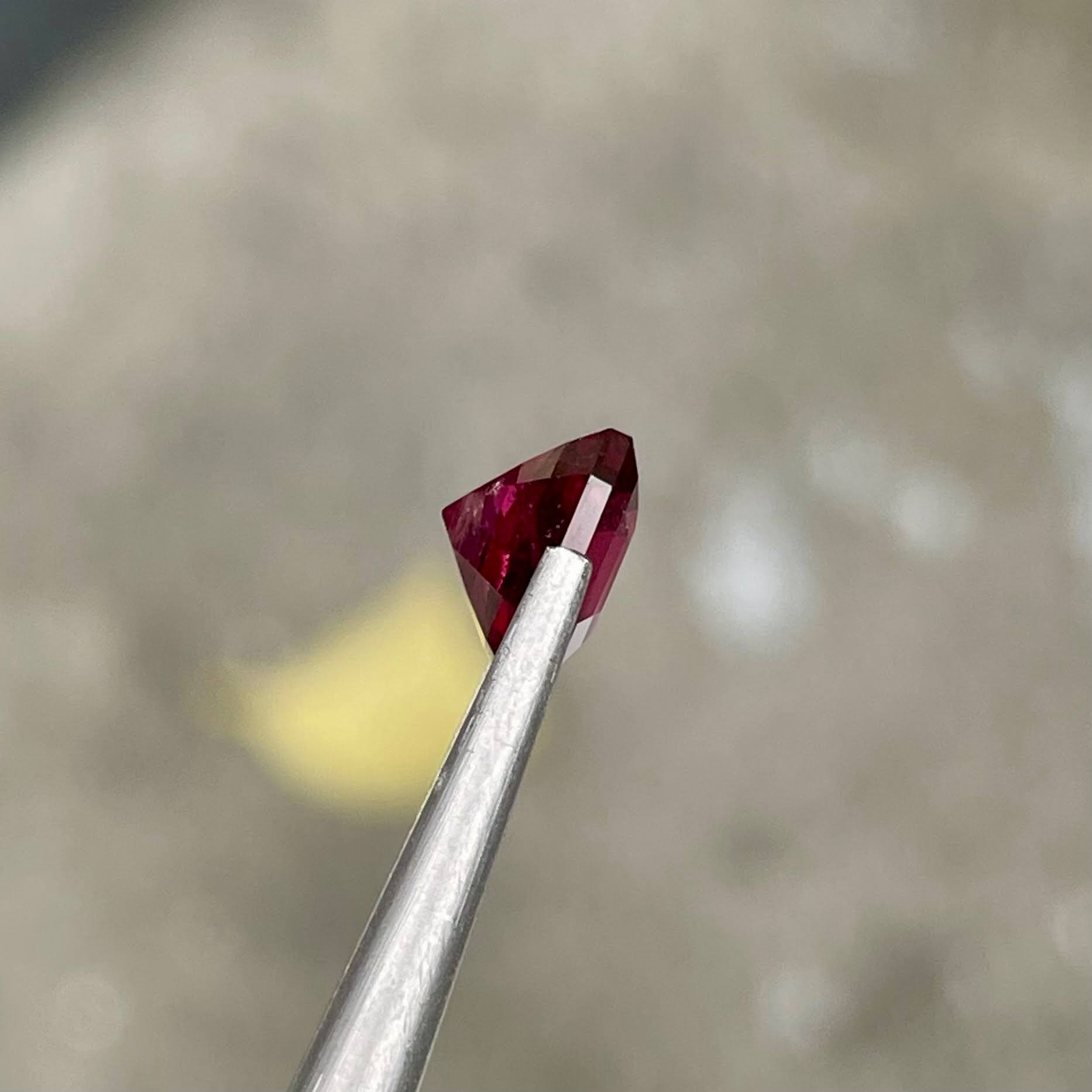 2.07 Carats Soft Red Garnet Stone