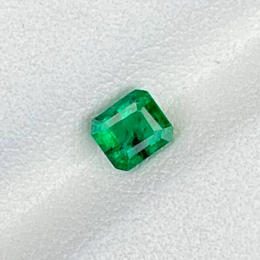 0.52ct Rich Green Zambian Emerald Emerald Cut