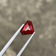 Deep Red Garnet Stone Trilliant Cut