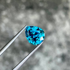 4.61 Carats Blue Pear Zircon Gemstone