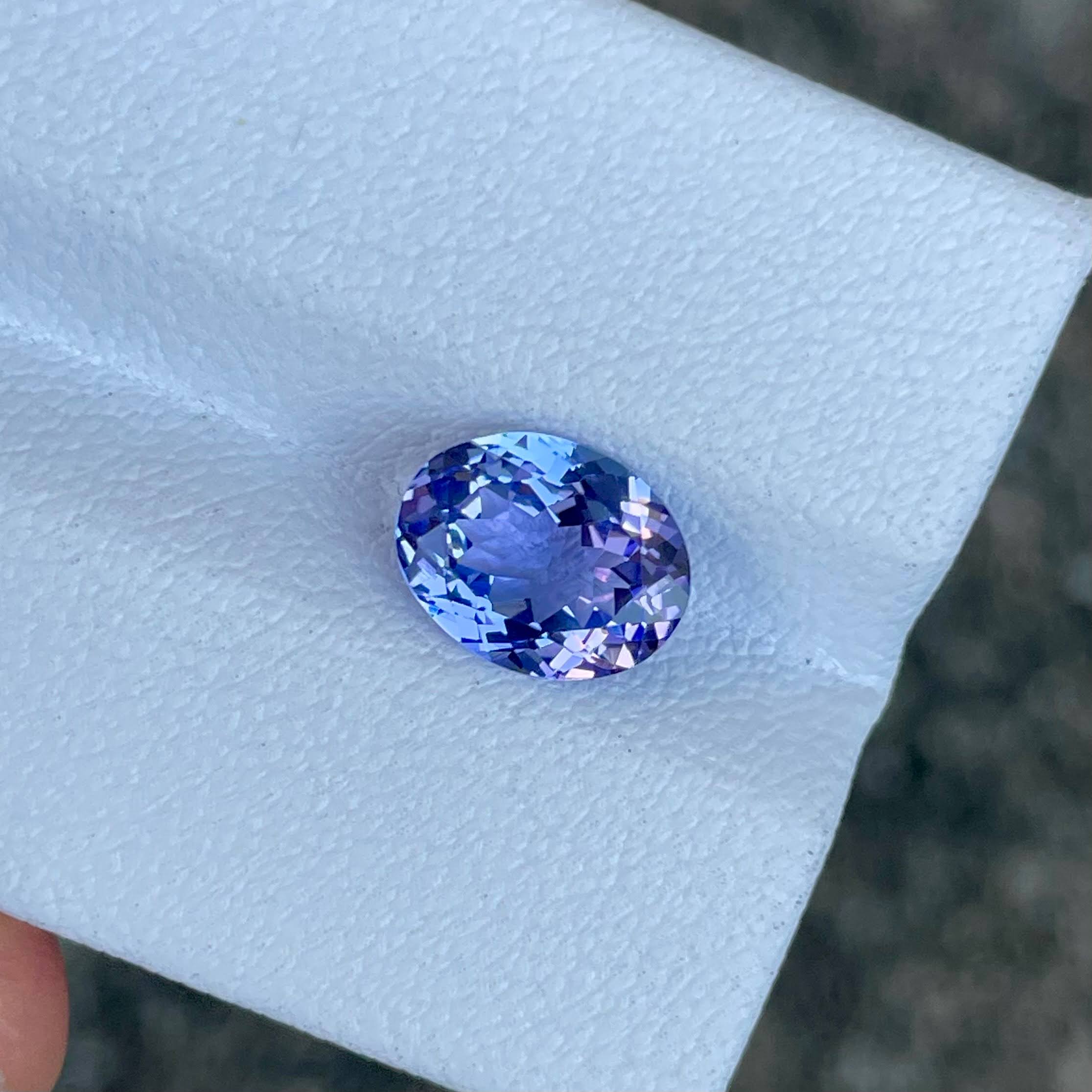 2.18 Carats Blue Tanzanite Oval Stone 