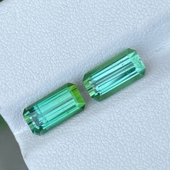 5.09 Carats Green Blue Tourmaline Pair