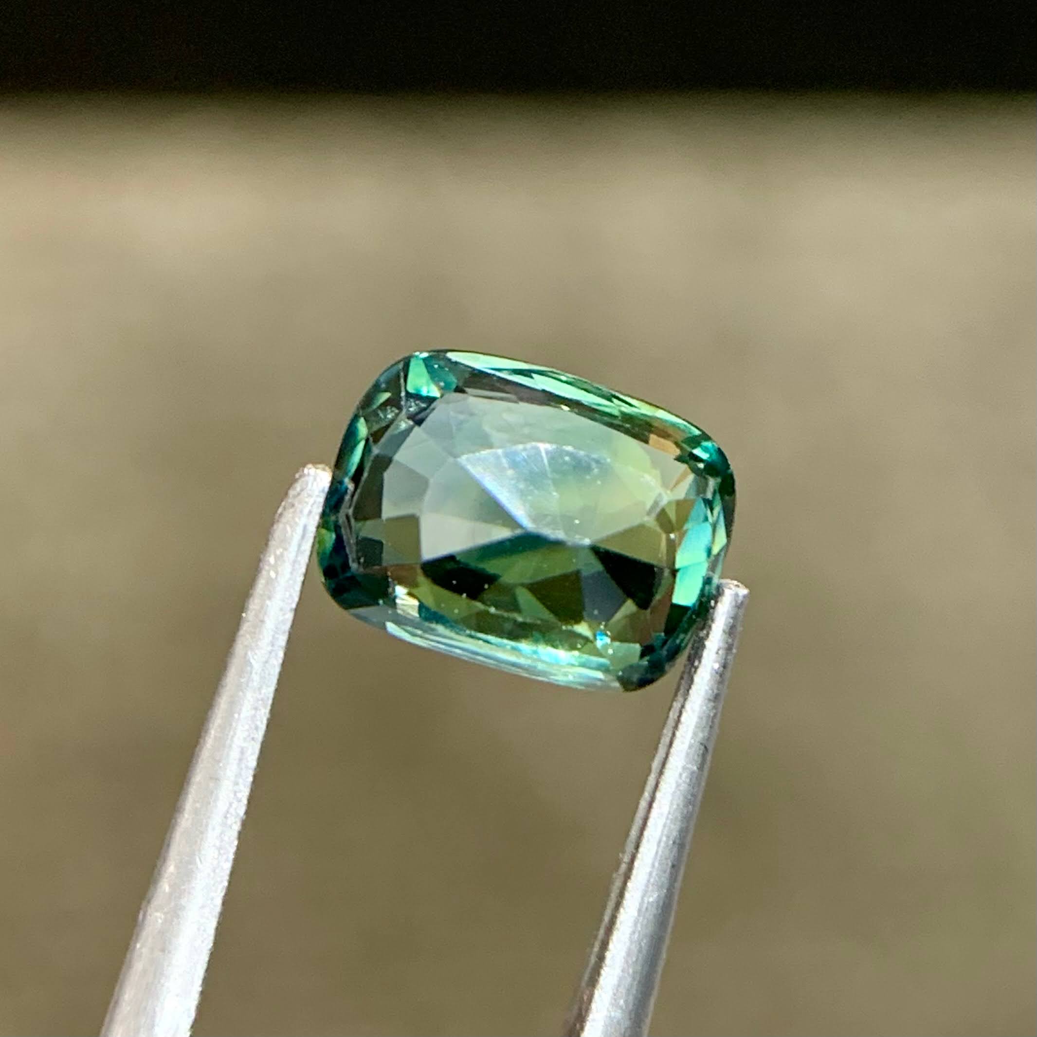 1.49ct Teal Sapphire Cushion Cut