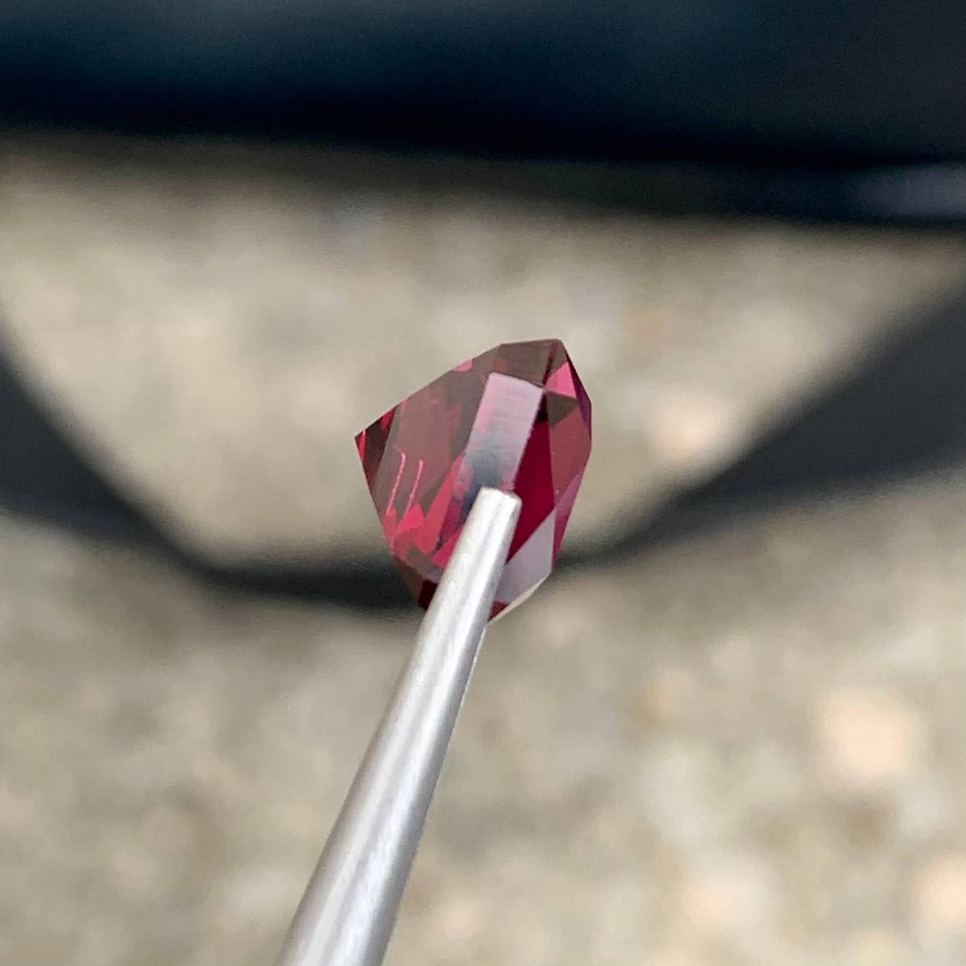 7.79ct Rose Color Garnet Radiant Cut