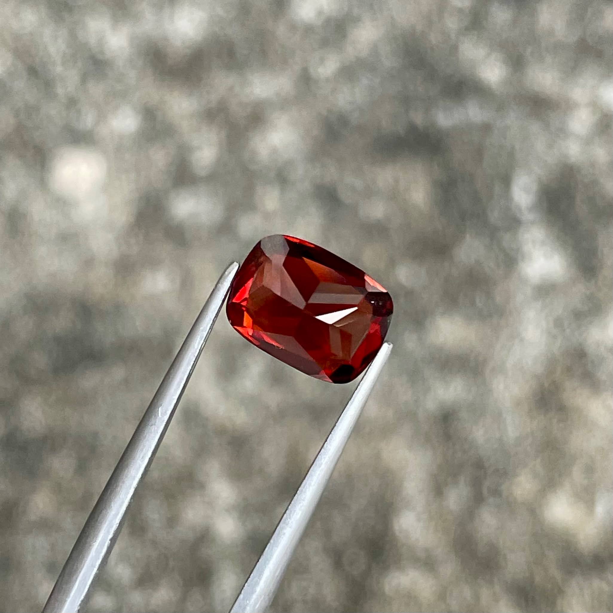 3.34 Carats Red Burmese Cushion Spinel