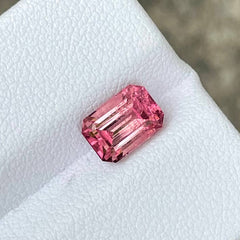 1.71 Carat Pink Tourmaline Emerald Cut