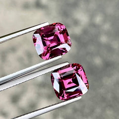 8.05 Carats Purplish Pink Spinel Pair