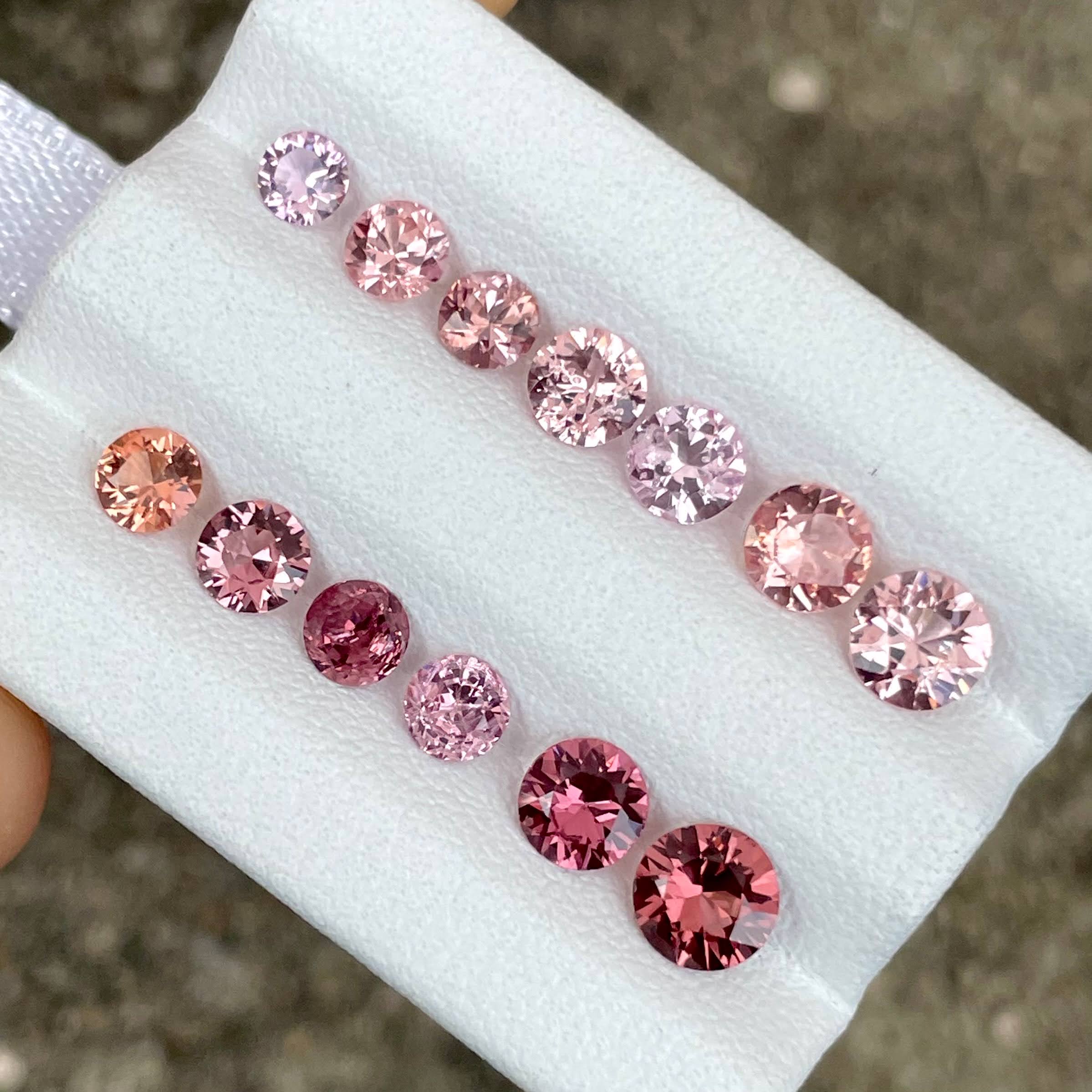 5.16ct Natural Burmese Spinel Lot Fancy Color Round