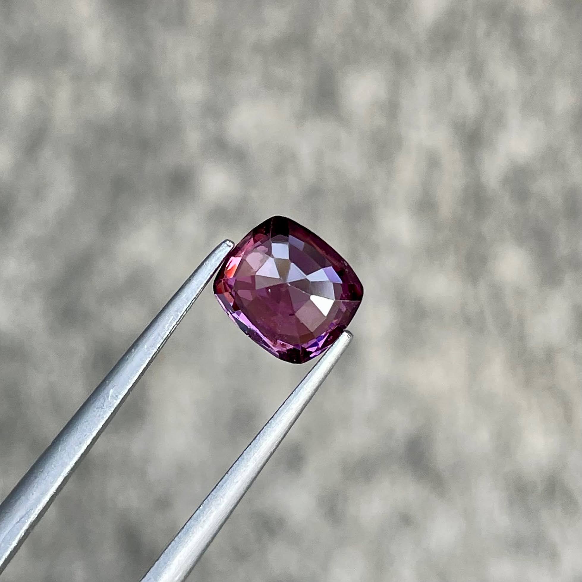 1.61 Carat Purple Spinel Cushion Cut