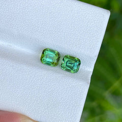 2.32 Carat Mint Green Tourmaline Pair