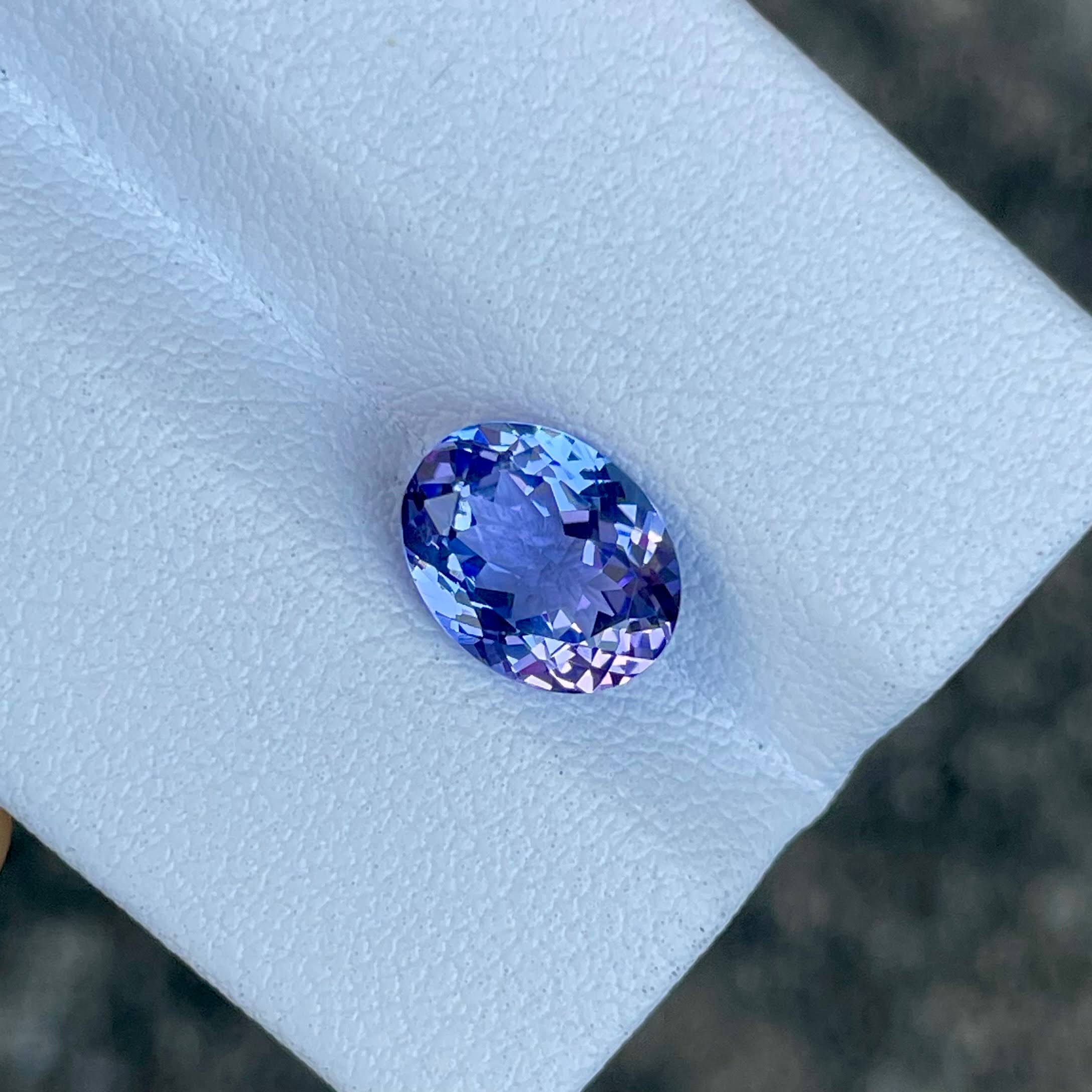 2.18 Carats Blue Tanzanite Oval Stone 