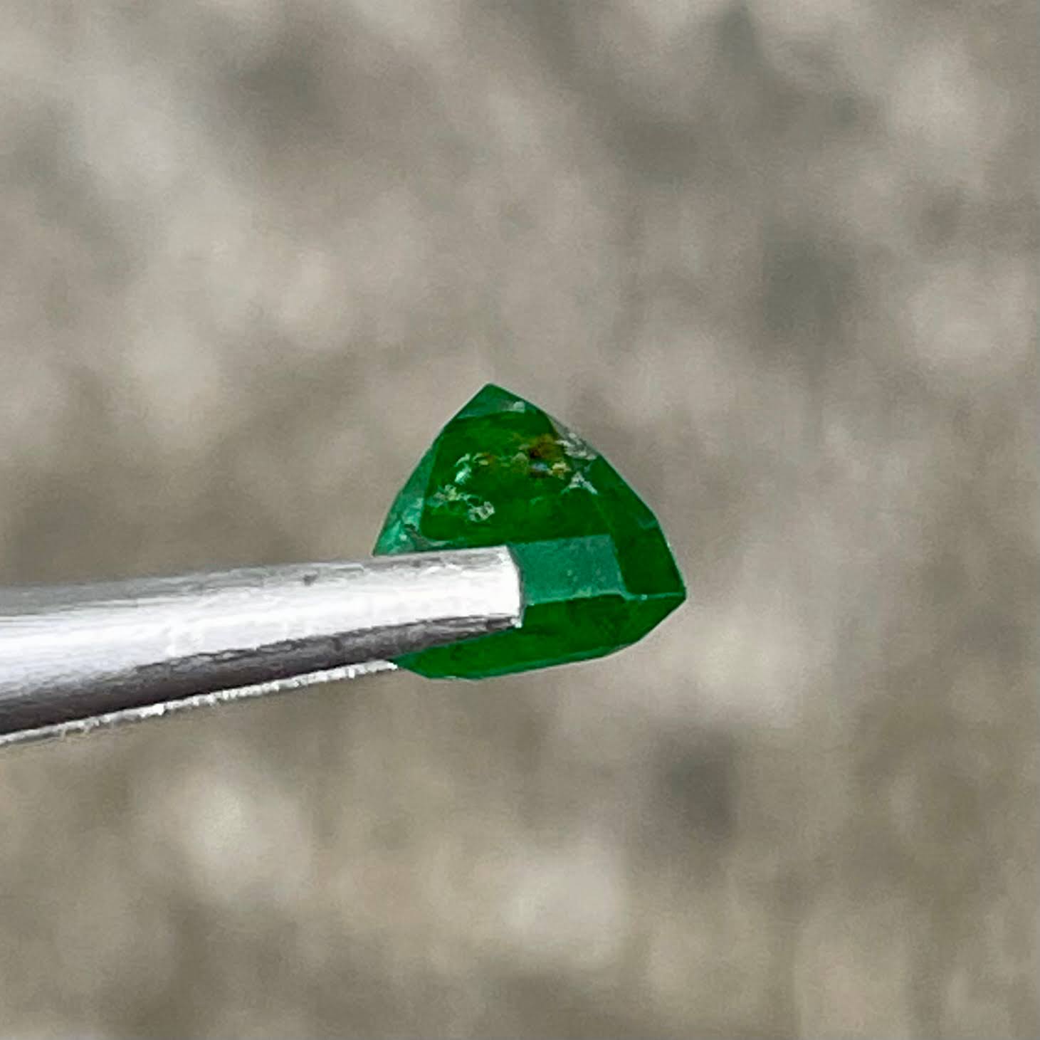  1.04ct Rich Green Zambian Emerald Cut Emerald