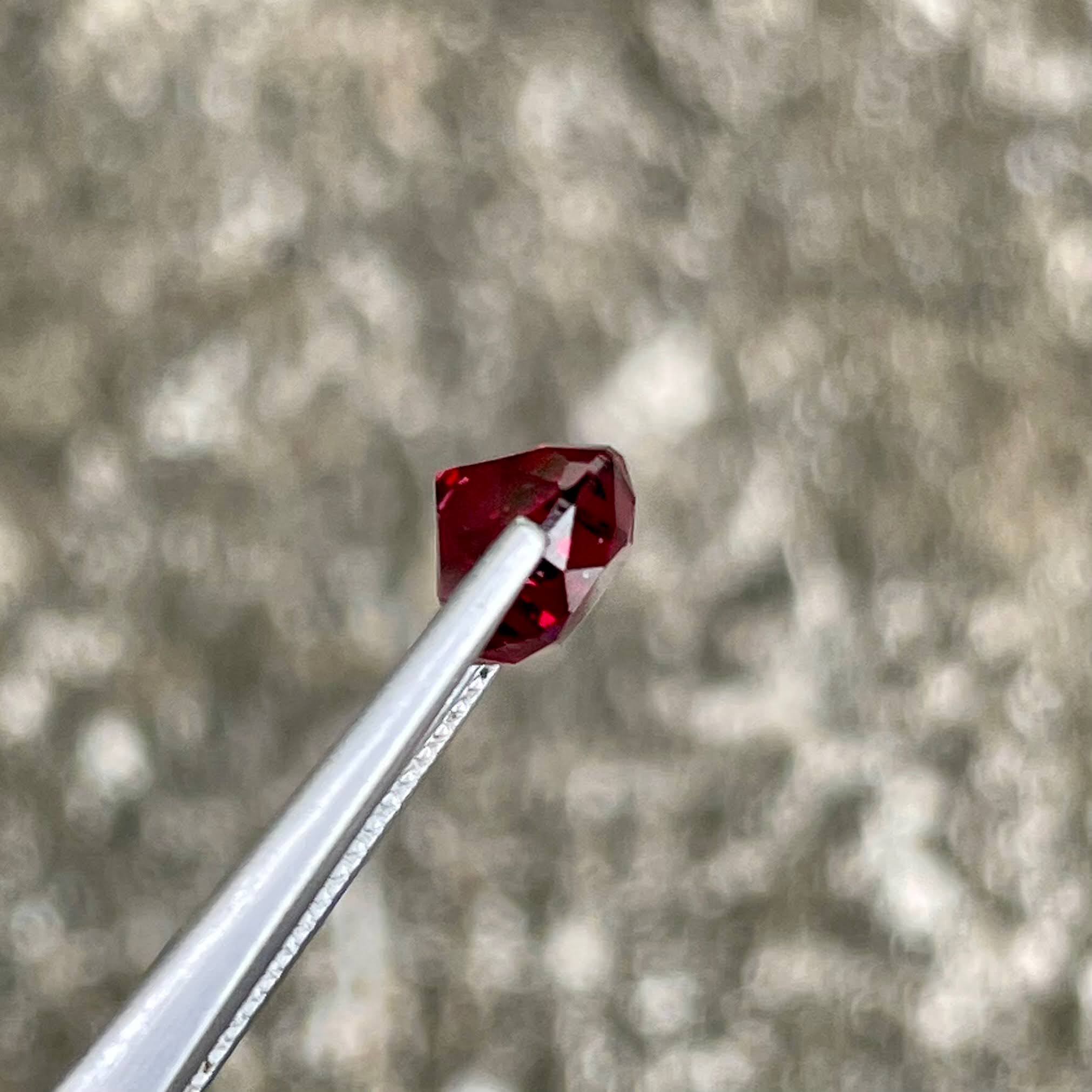 3.70 Carat Pinkish Red Garnet Stone