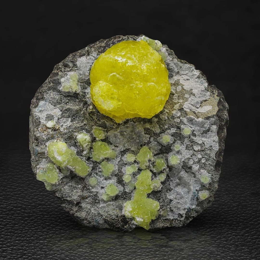 Brucite Ball With Chrysocolla Matrix