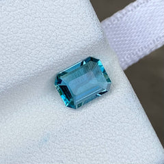 0.92 Ct Intense Blue Aquamarine Emerald Cut