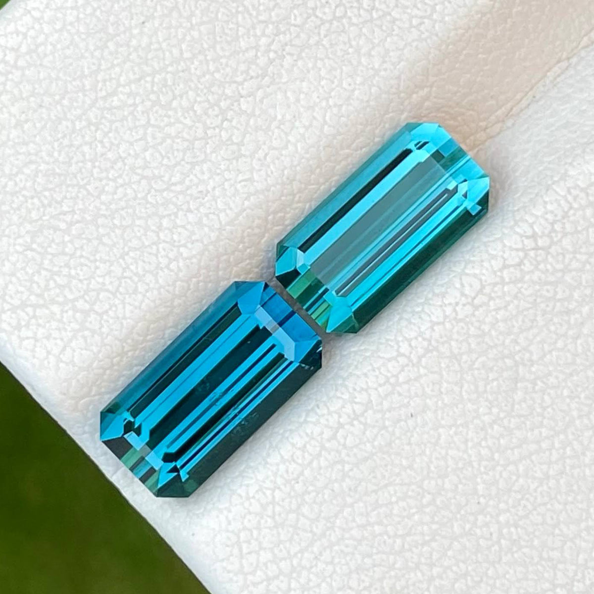 6.25 Carats Indicolite Tourmaline Pair