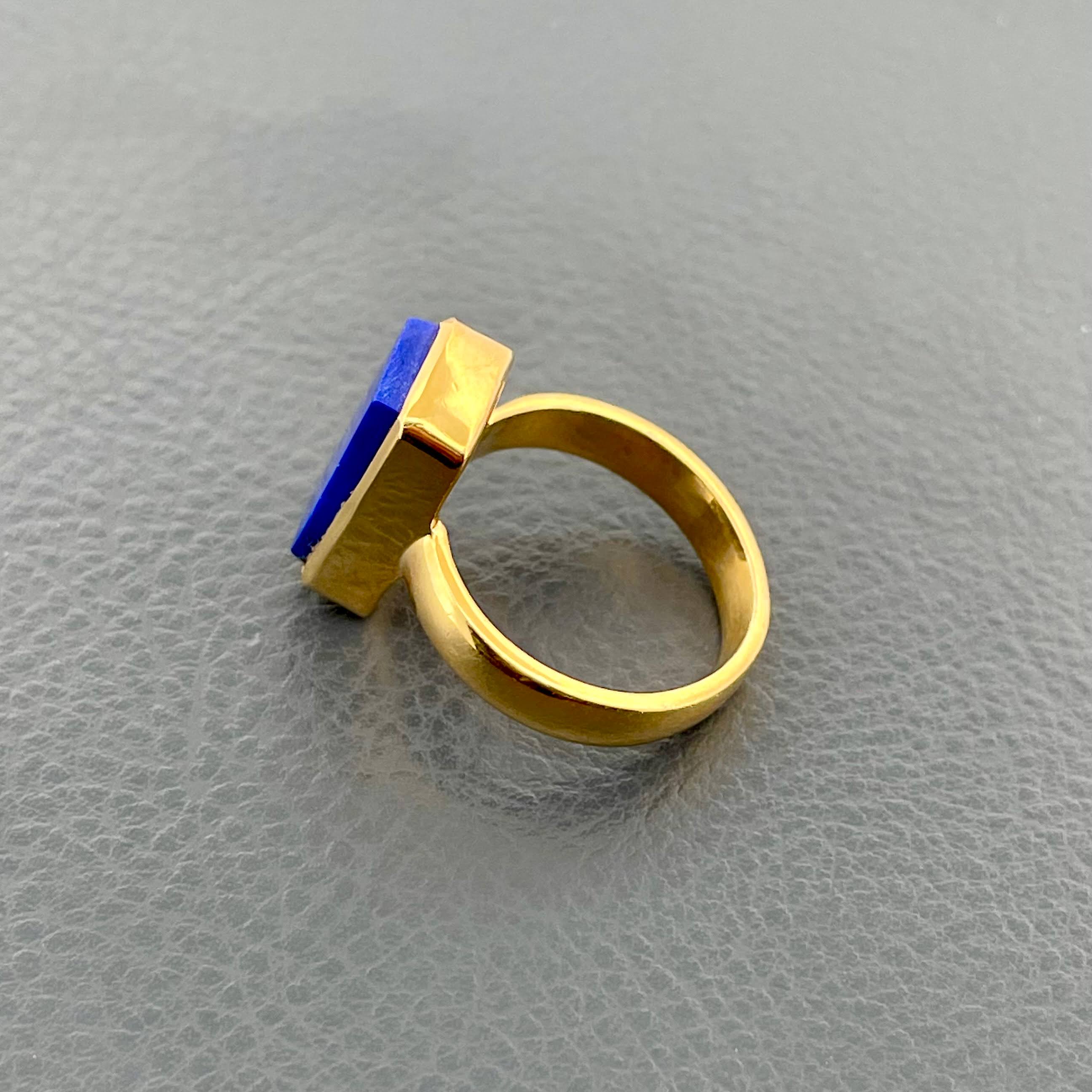 Handmade Blue Lapis Lazuli Silver Ring