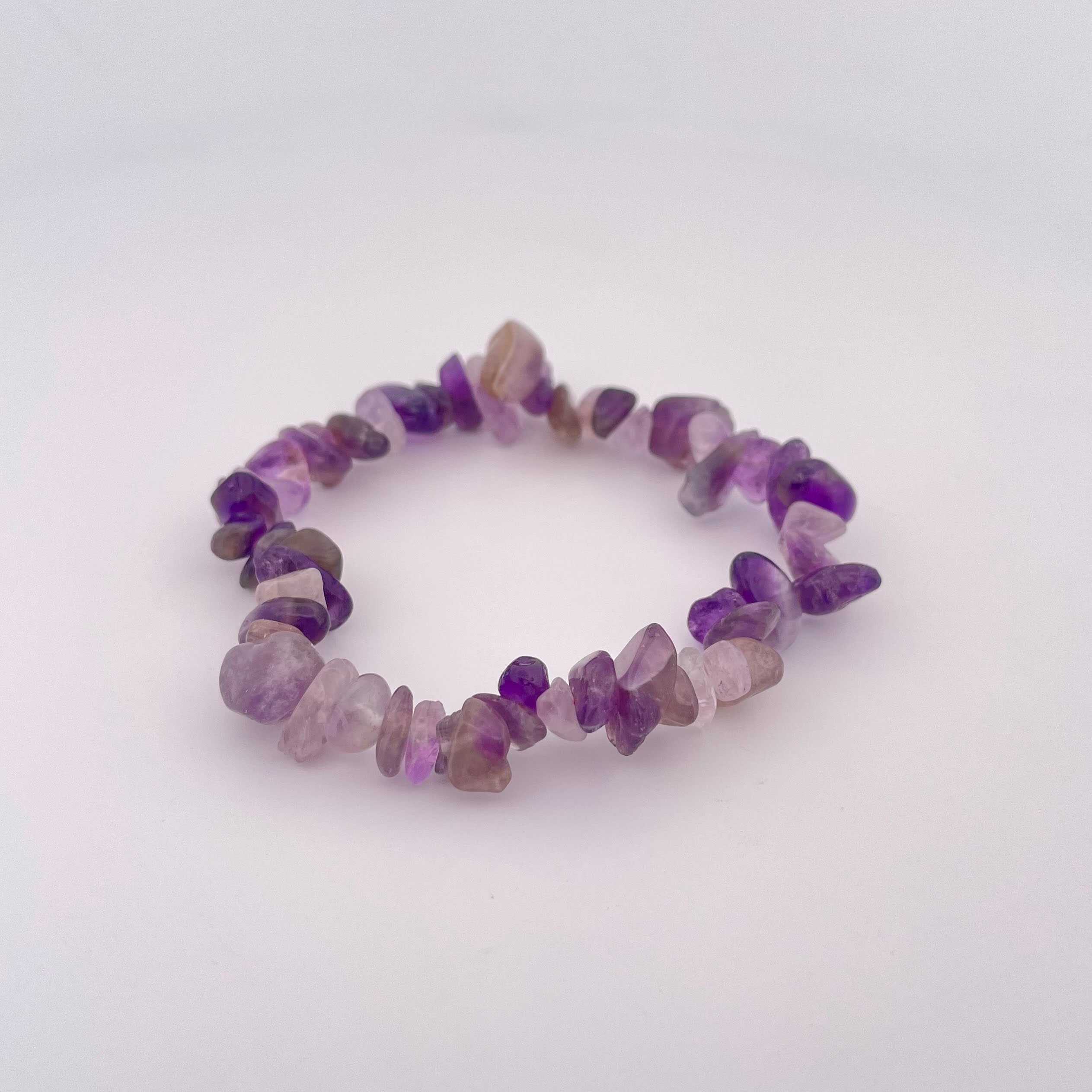 Handmade Amethyst Gems Beaded Bracelet