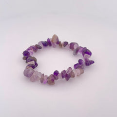 Handmade Amethyst Gems Beaded Bracelet