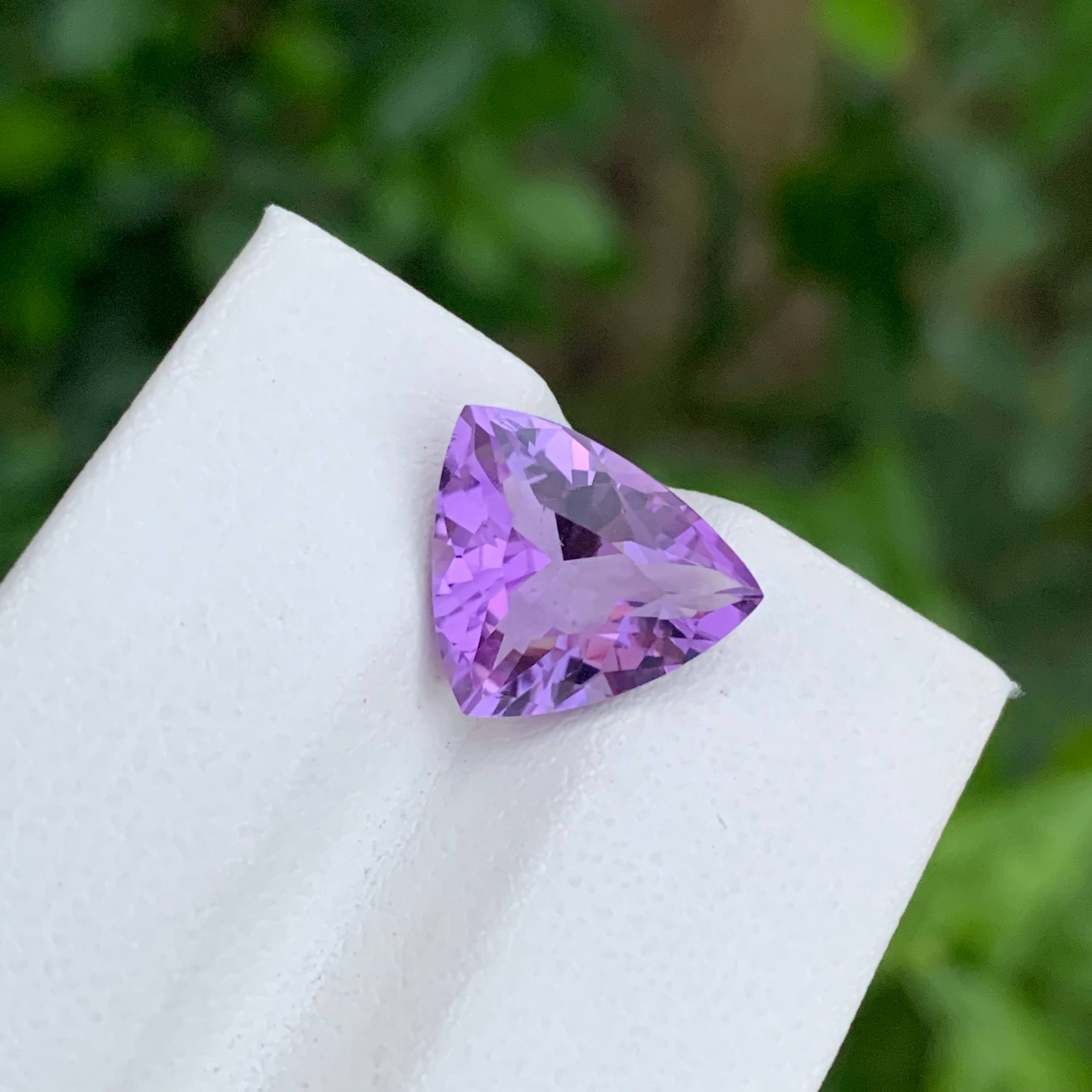 4.20 Carat Amethyst Gem Trilliant Cut