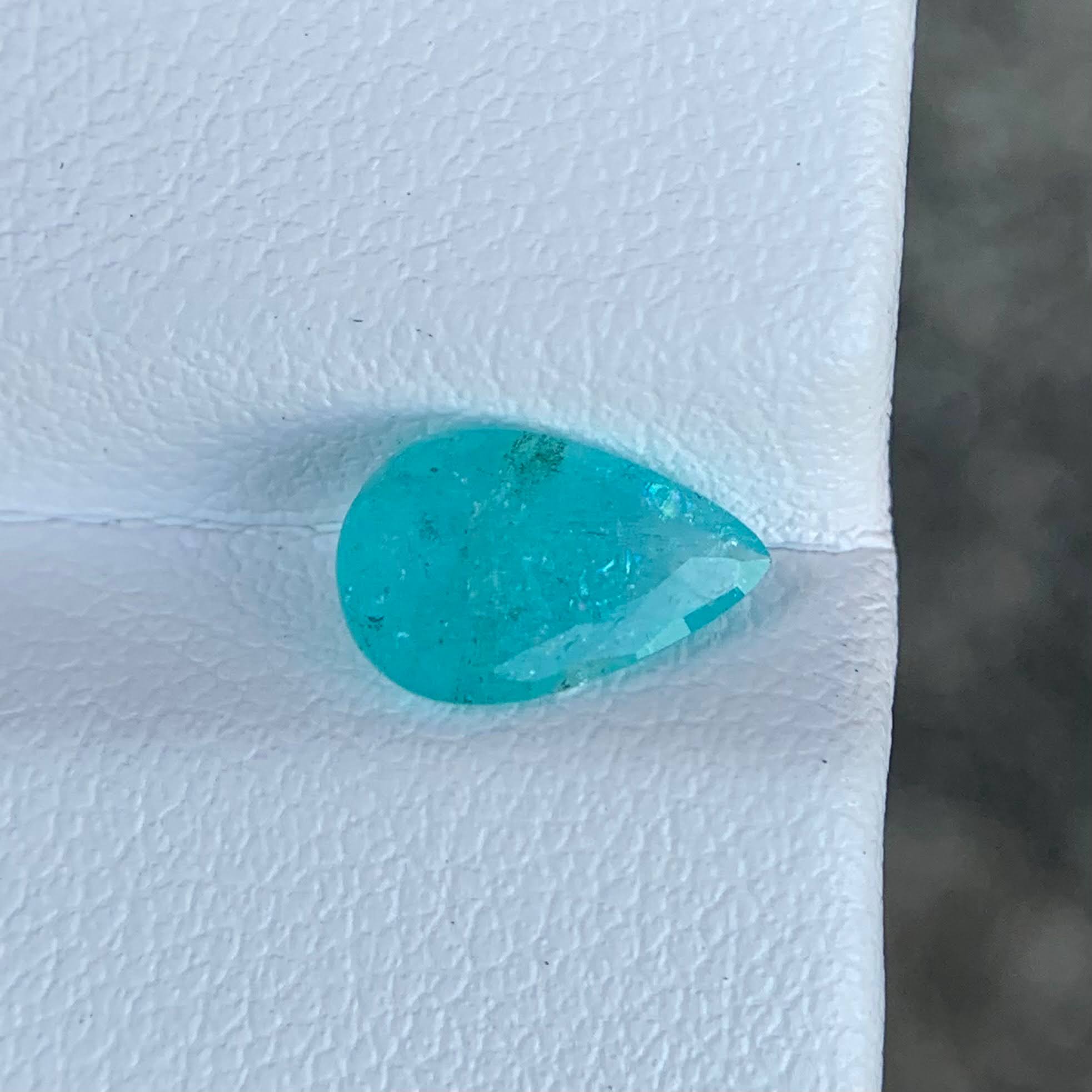 1.24 Ct ICA Certified Paraiba Tourmaline Pear