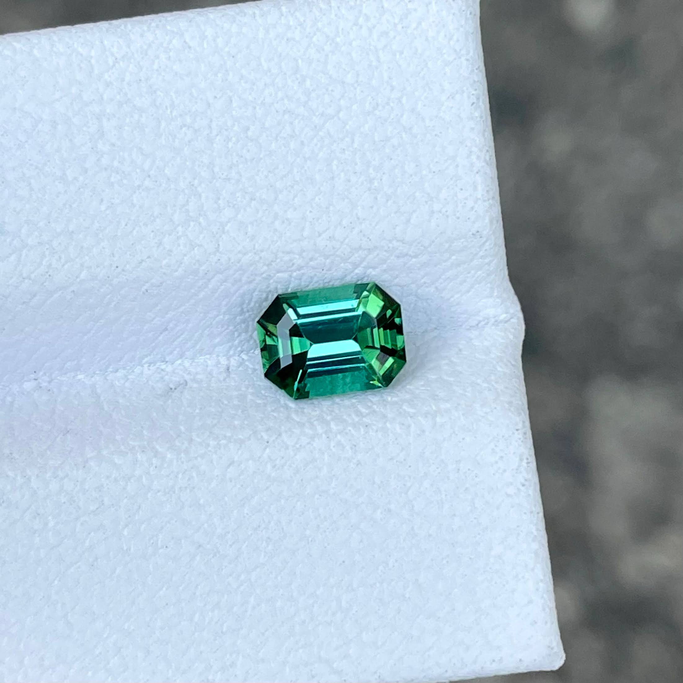 1.00 Carat Bluish Green Tourmaline Gem