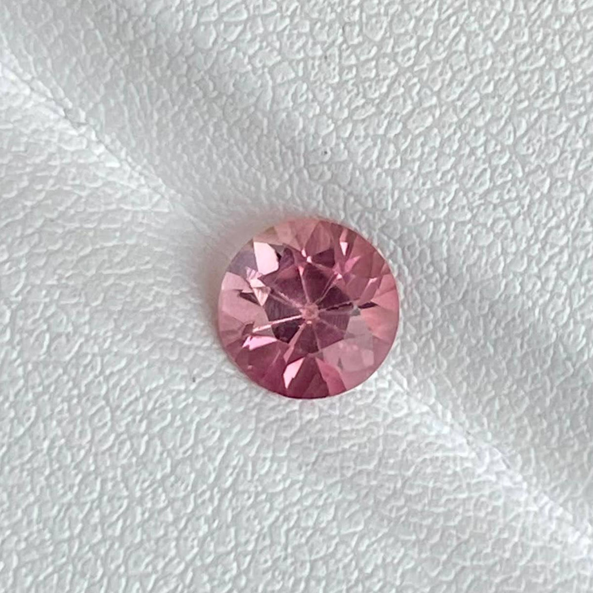 0.98 Carat Pink Round Tourmaline Stone