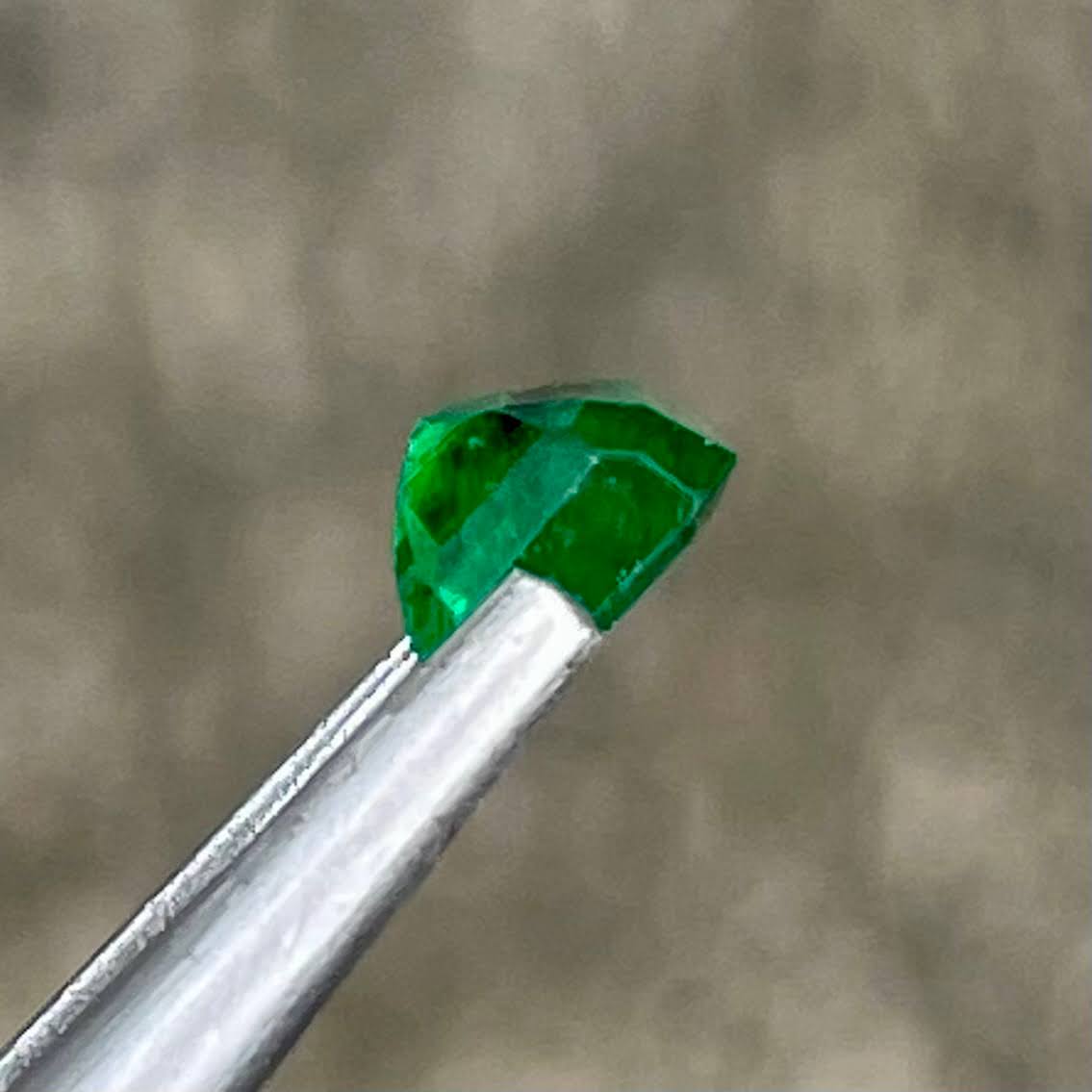 0.52ct Rich Green Zambian Emerald Emerald Cut