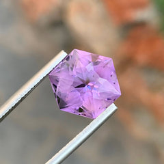 6.57 Carats Hexagon Amethyst Stone