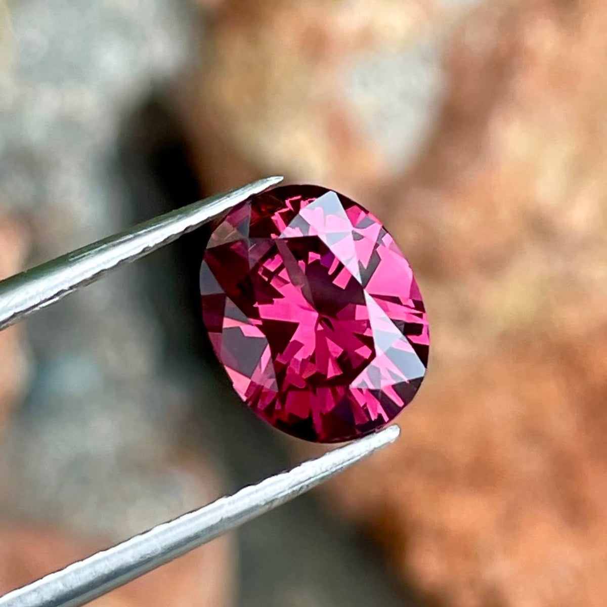 1.95 Carat Deep Pink Garnet Stone