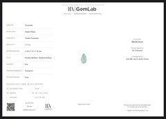 Neon Blue Green 2.17Ct Certified Paraiba