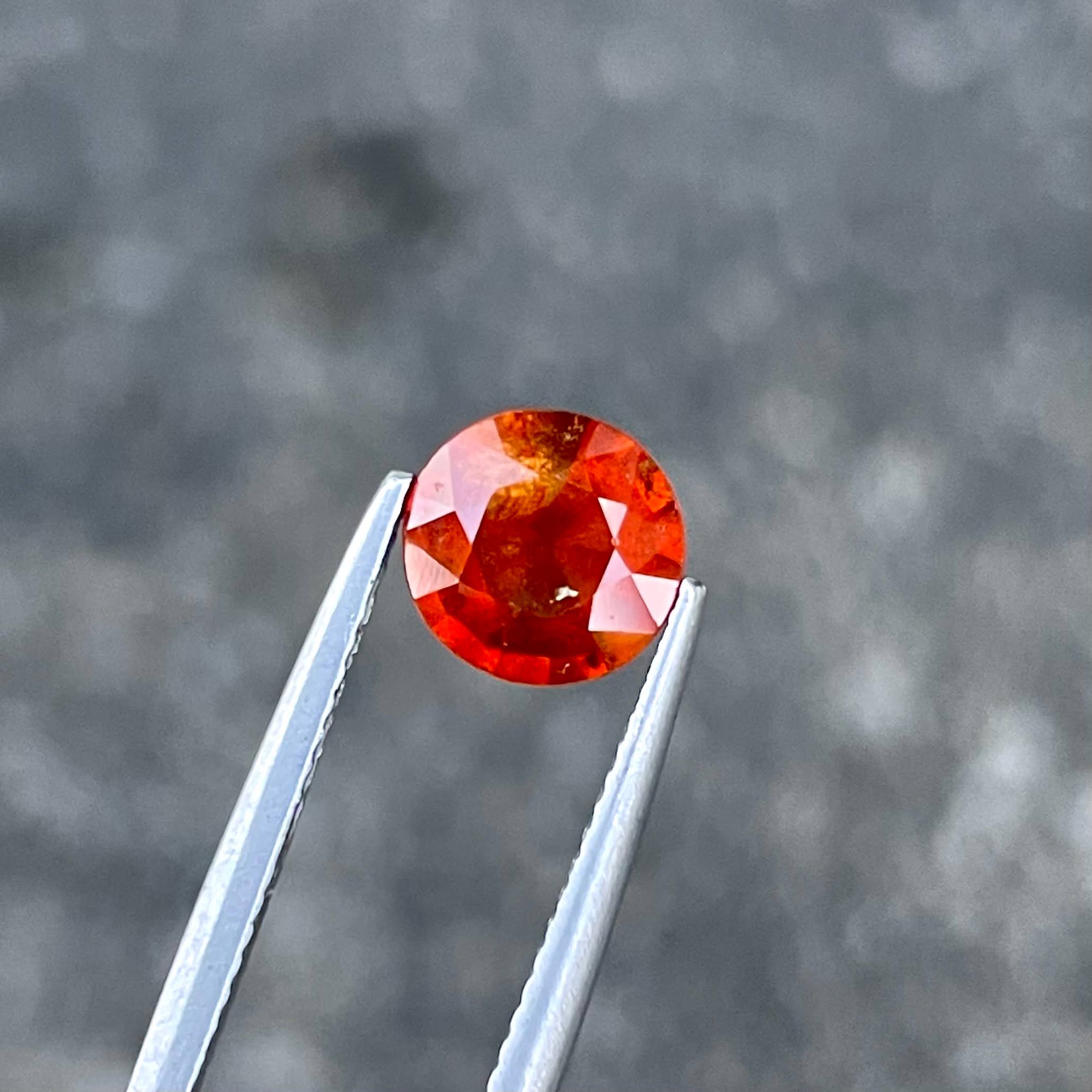 1.71 carats Orange Red Hessonite Garnet
