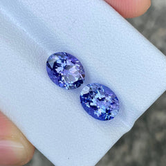 4.24 Carats Tanzanite Oval Stone Pair