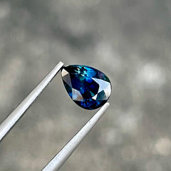 1.11 Carats Teal Sapphire Pear Cut Gem