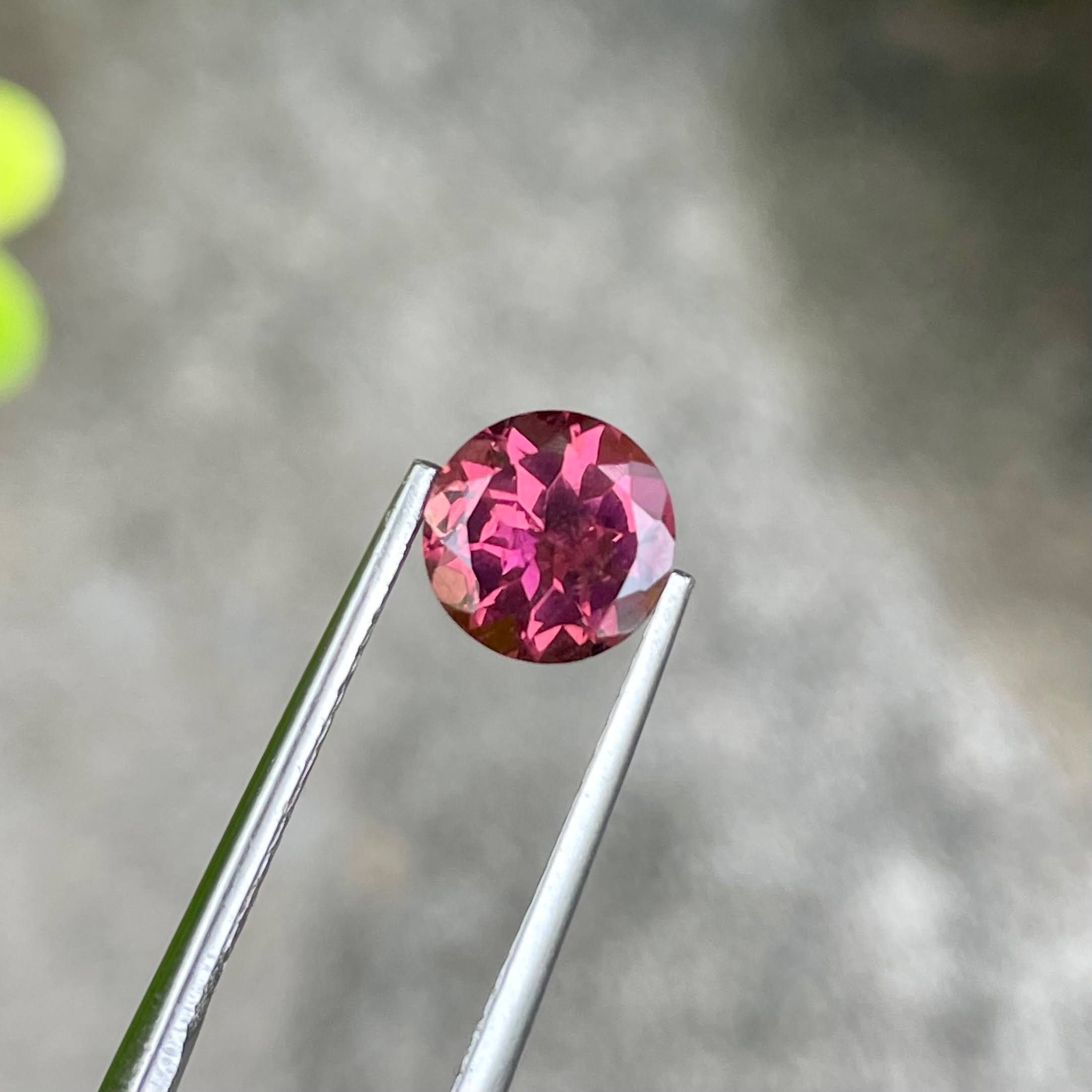 1.30 Carat Pink Round Tourmaline Stone