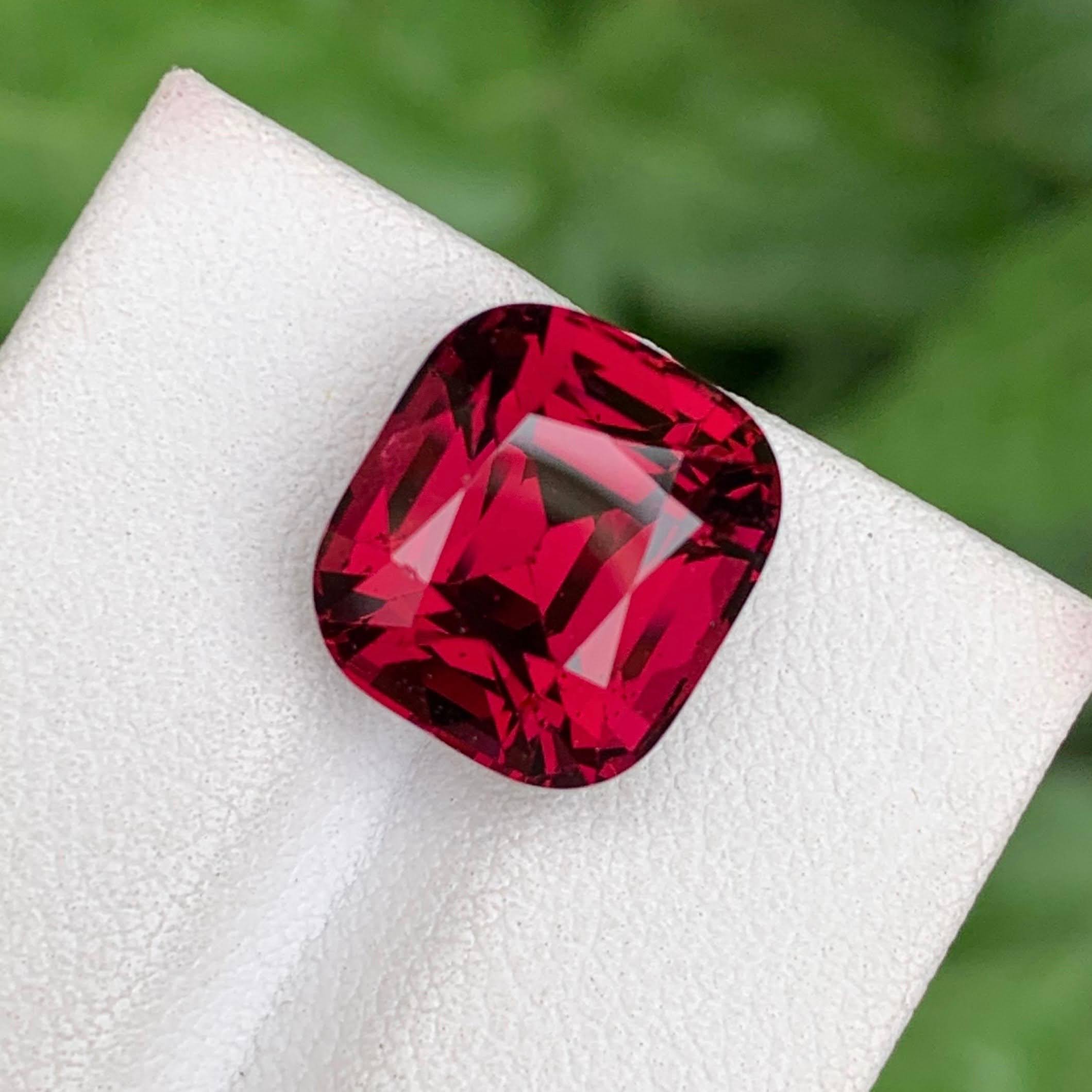 11.30ct Intense Red Garnet Cushion Cut