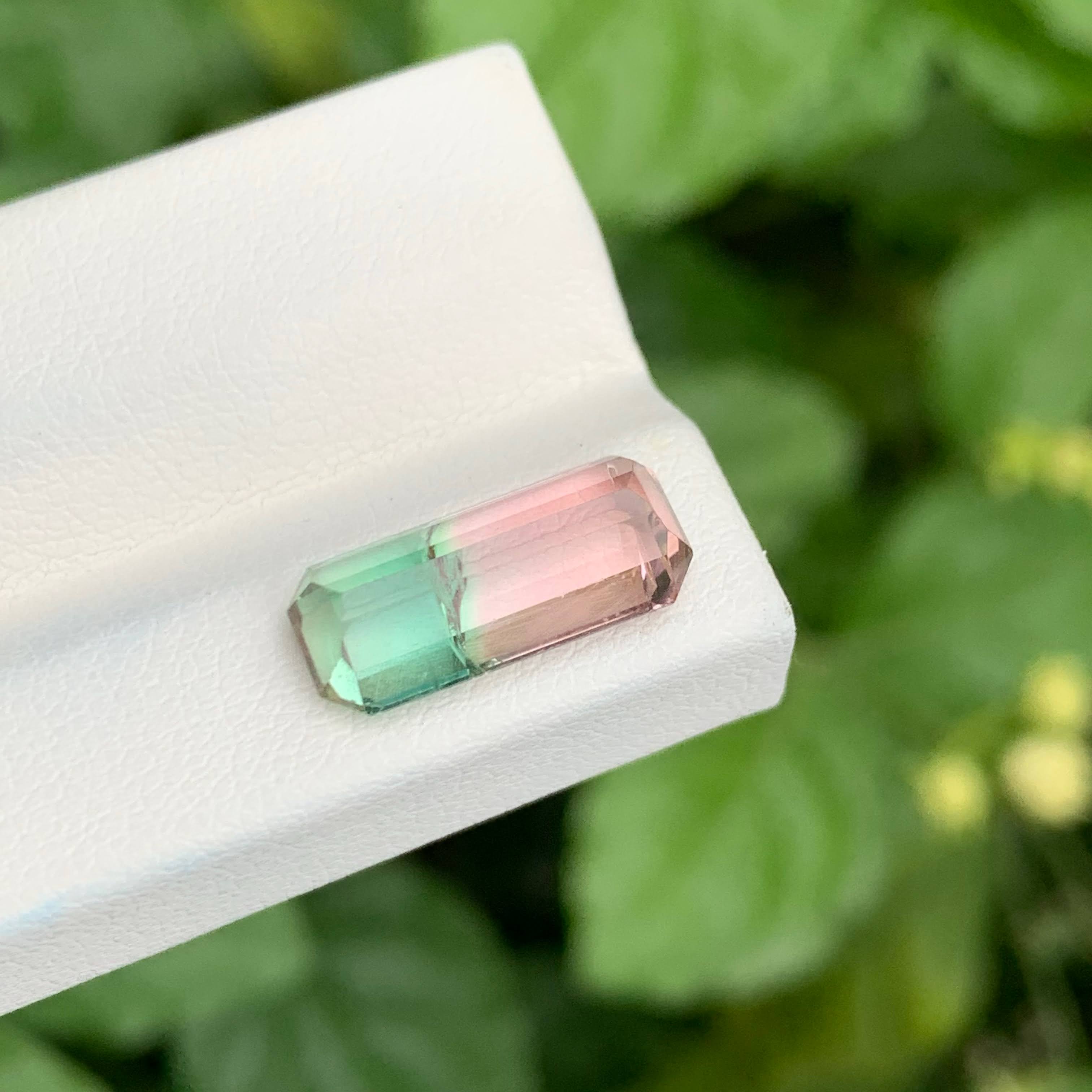 4.55 Carats Bi Color Tourmaline Stone