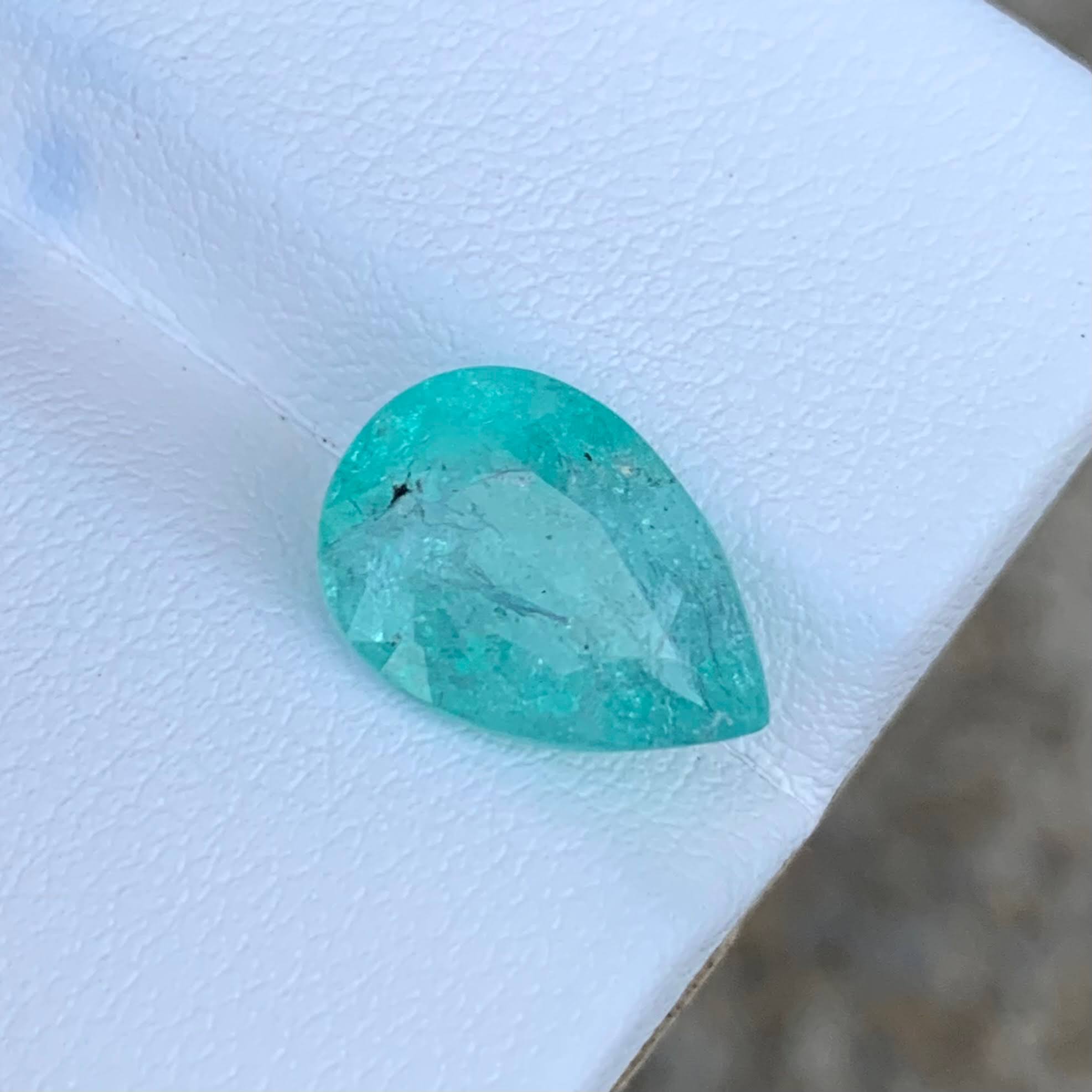 4.40ct Certified Paraiba Tourmaline Pear