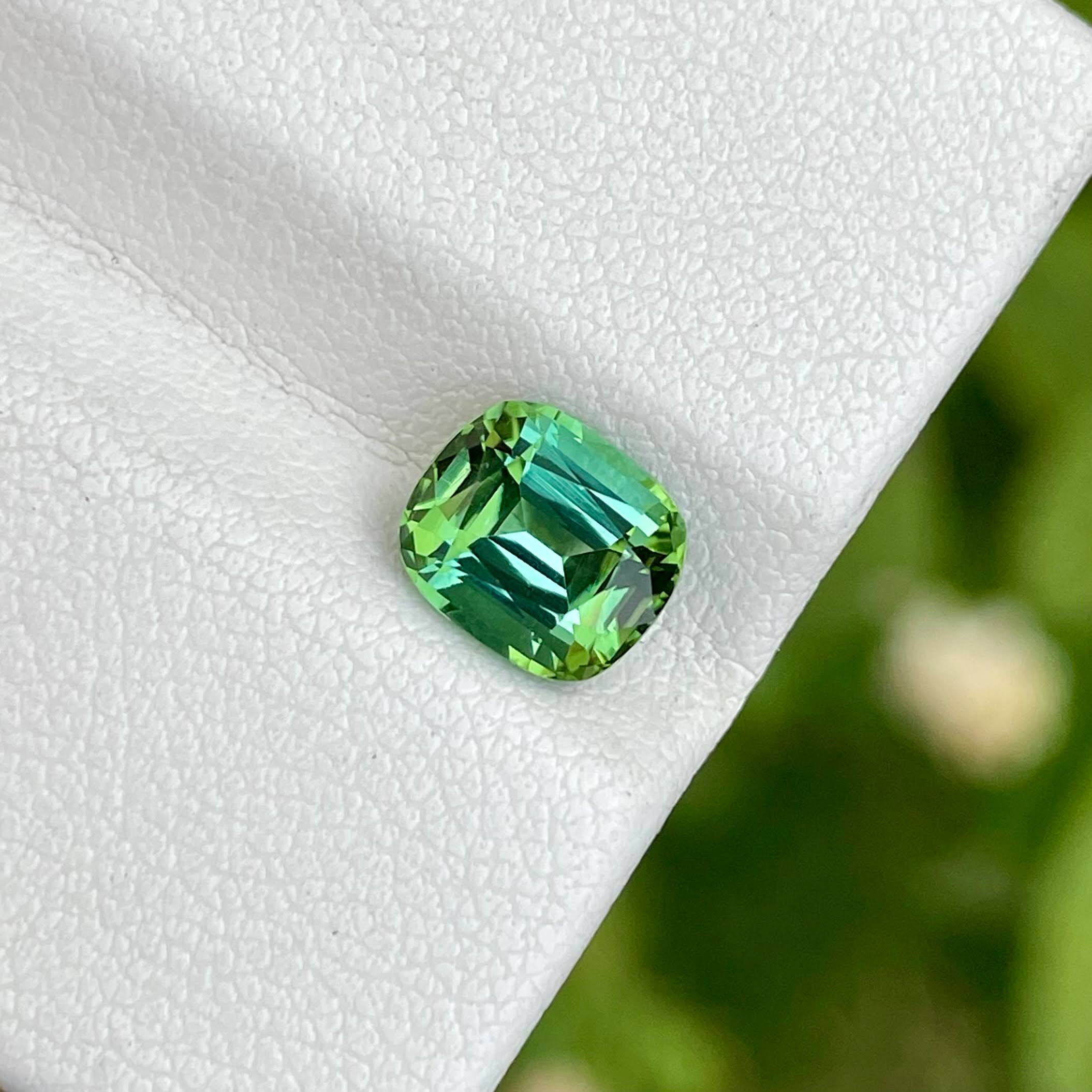 1.85 Carat Mint Green Tourmaline Stone